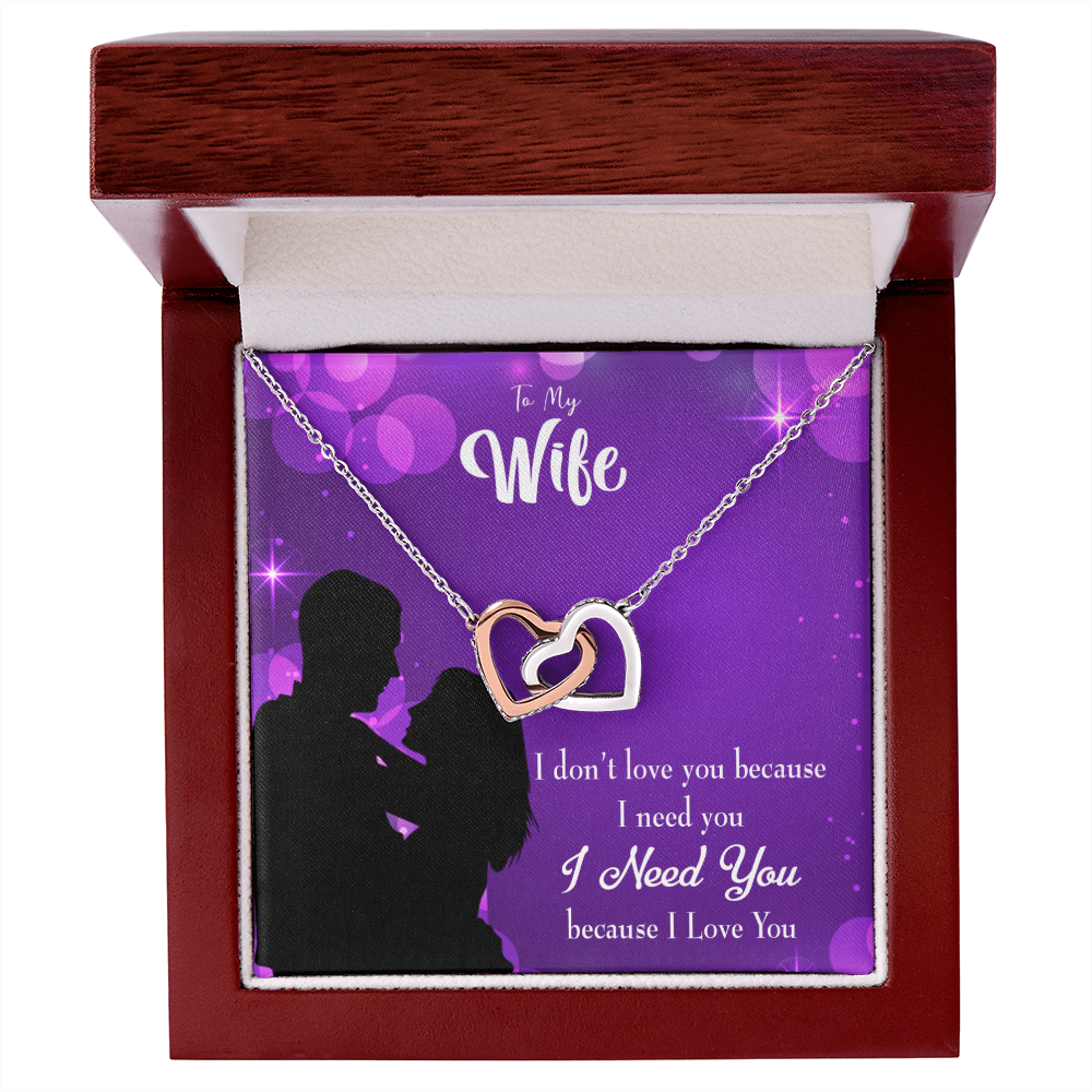 To My Wife Because I Love You Inseparable Necklace-Express Your Love Gifts