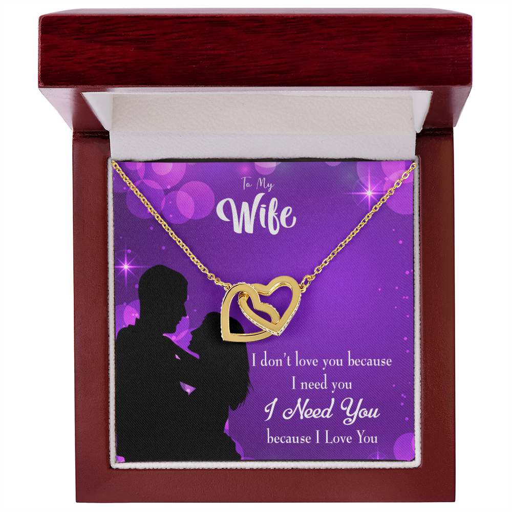 To My Wife Because I Love You Inseparable Necklace-Express Your Love Gifts