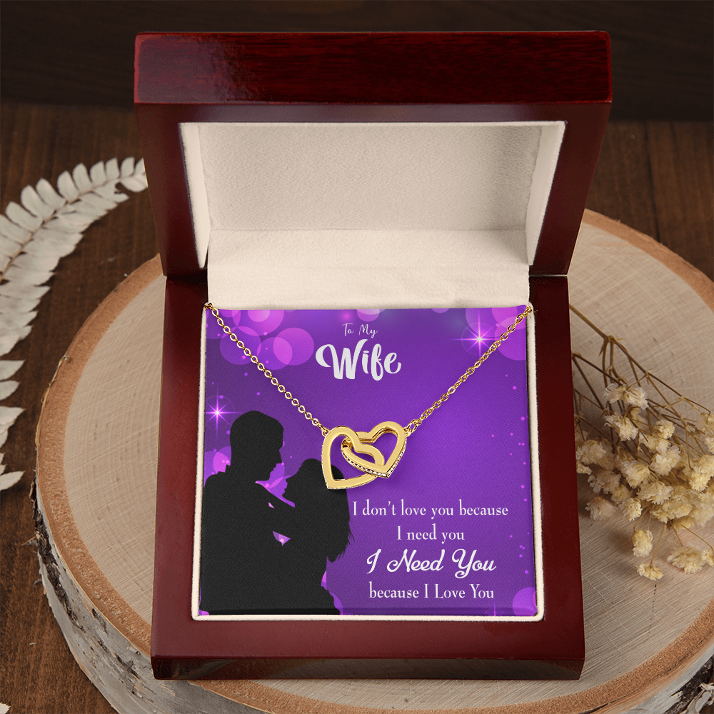 To My Wife Because I Love You Inseparable Necklace-Express Your Love Gifts