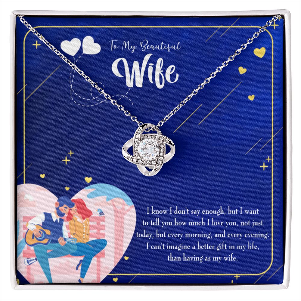 To My Wife Better Gift Infinity Knot Necklace Message Card-Express Your Love Gifts