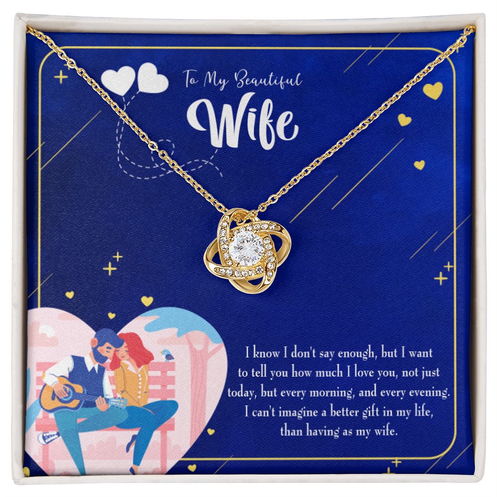 To My Wife Better Gift Infinity Knot Necklace Message Card-Express Your Love Gifts