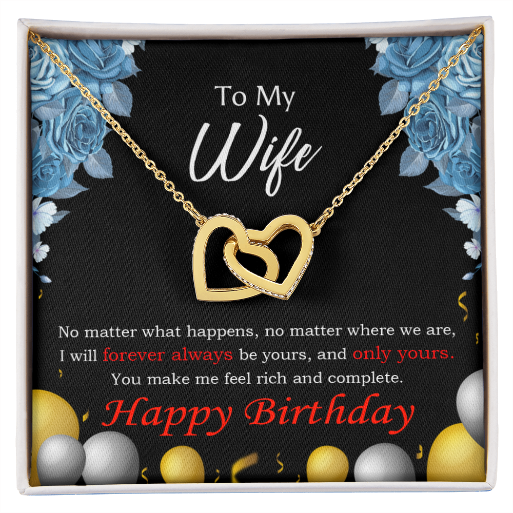 To My Wife Birthday Message Forever and Together Inseparable Necklace-Express Your Love Gifts