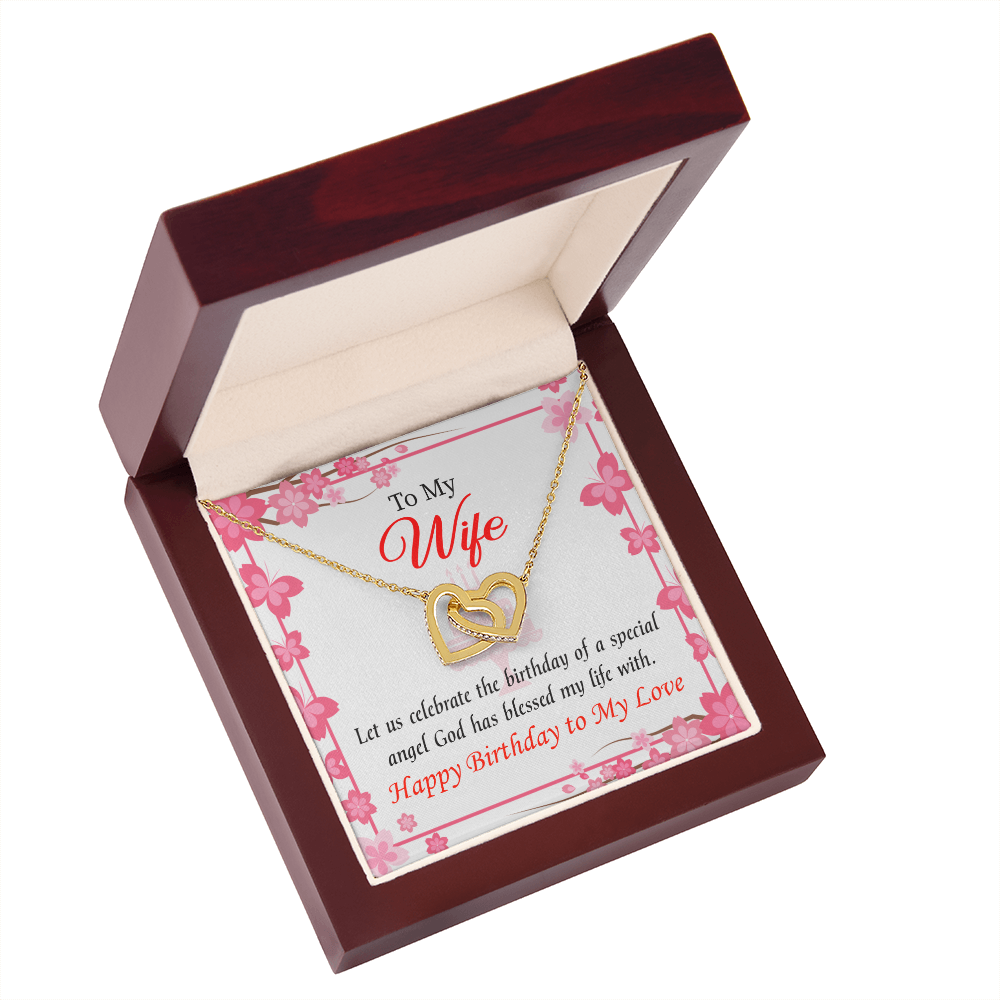 To My Wife Birthday Message Love and Affection Inseparable Necklace-Express Your Love Gifts