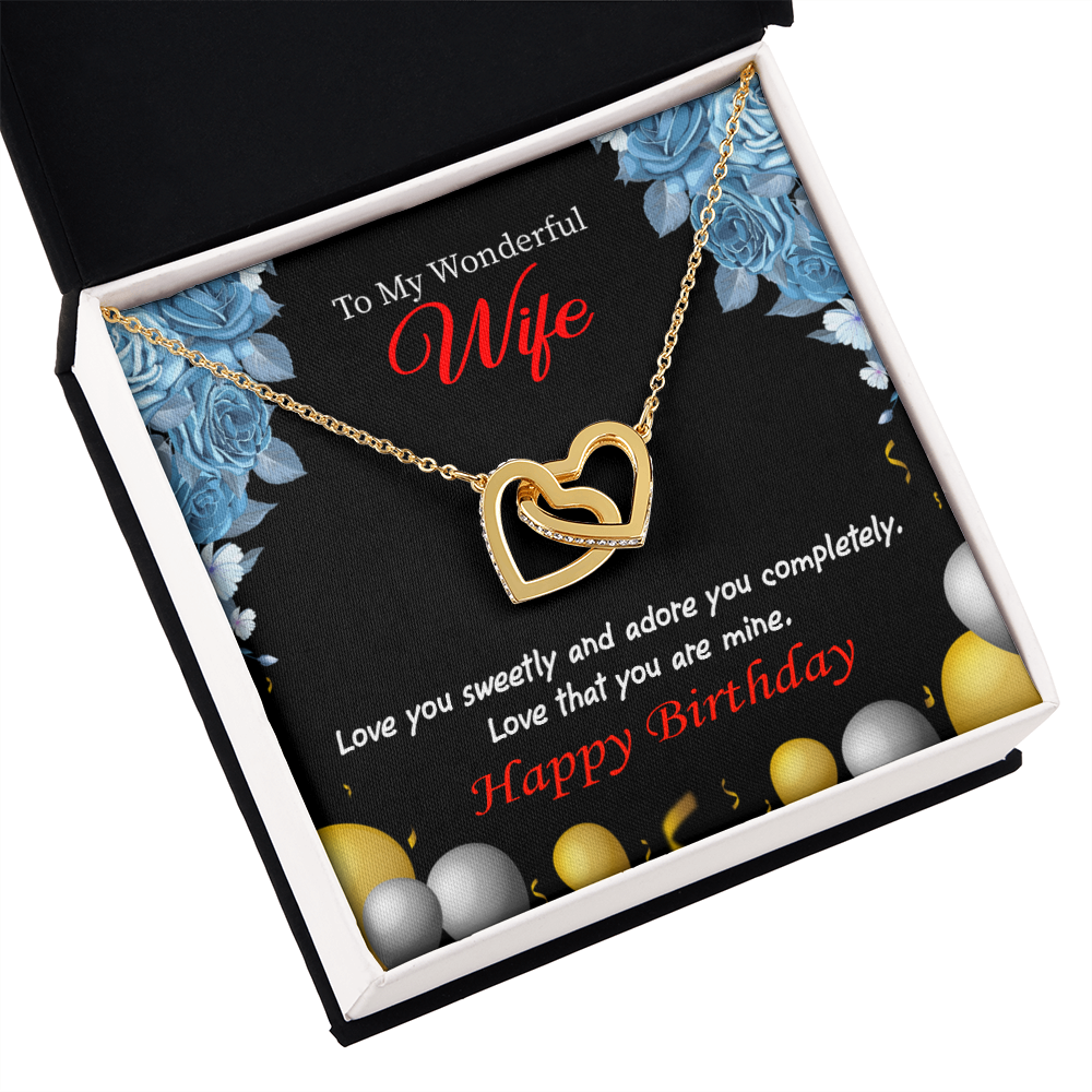 To My Wife Birthday Message Love You Sweetly Inseparable Necklace-Express Your Love Gifts