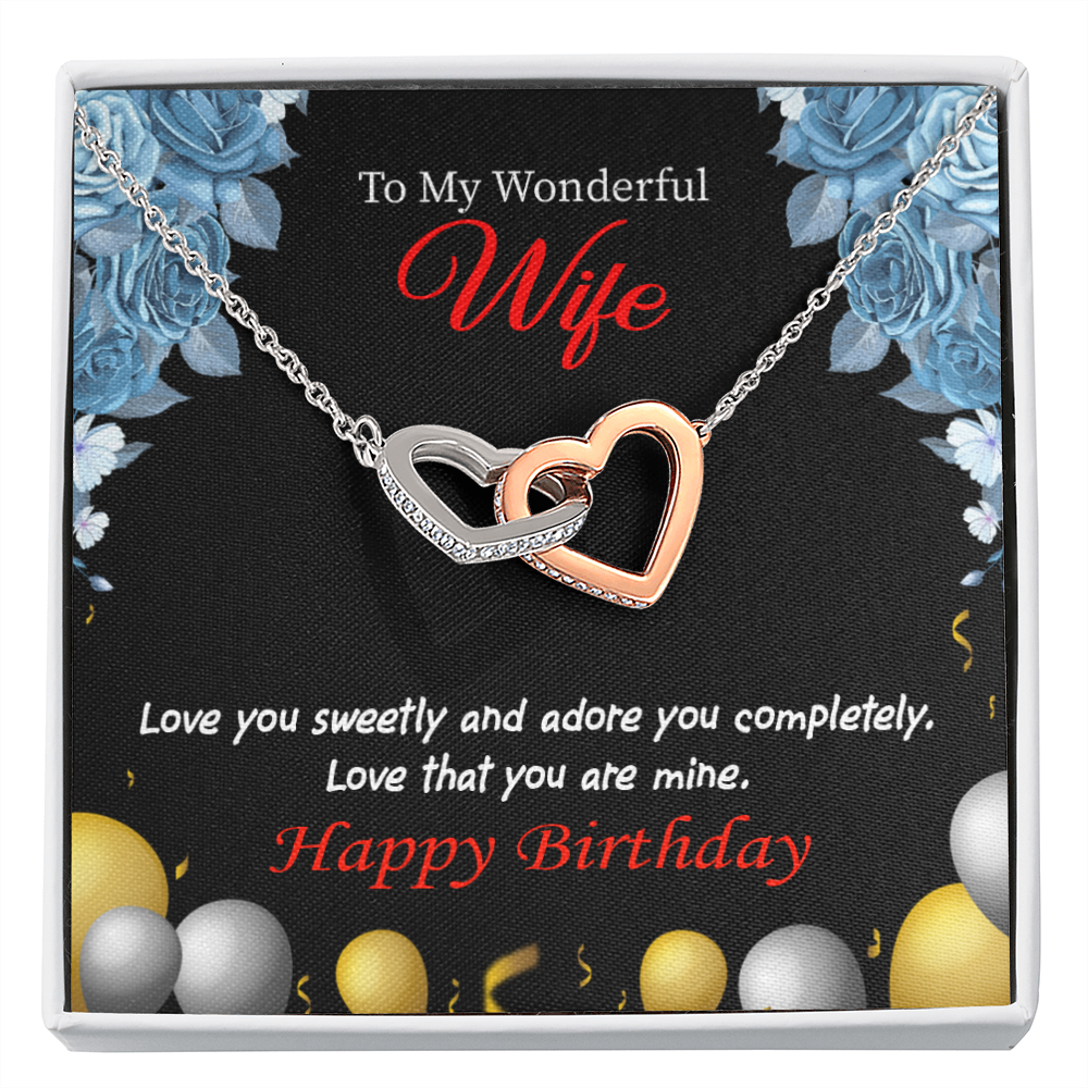 To My Wife Birthday Message Love You Sweetly Inseparable Necklace-Express Your Love Gifts