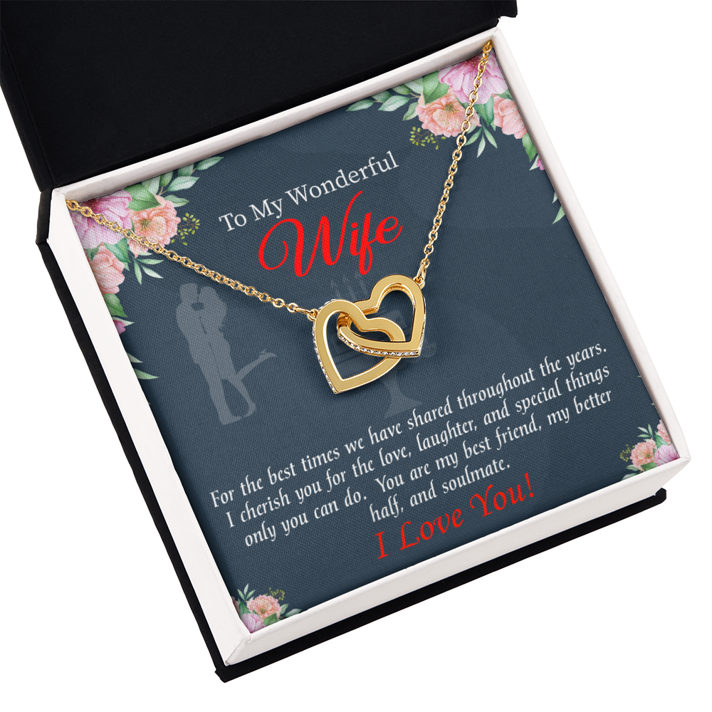 To My Wife Birthday Message You Are Cherished Inseparable Necklace-Express Your Love Gifts
