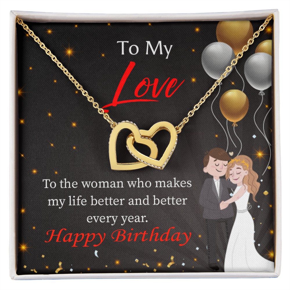 To My Wife Birthday Message You Make me Better Inseparable Necklace-Express Your Love Gifts