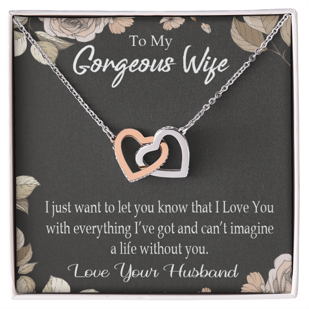 To My Wife Can’t Imagine a Life Without You Inseparable Necklace-Express Your Love Gifts