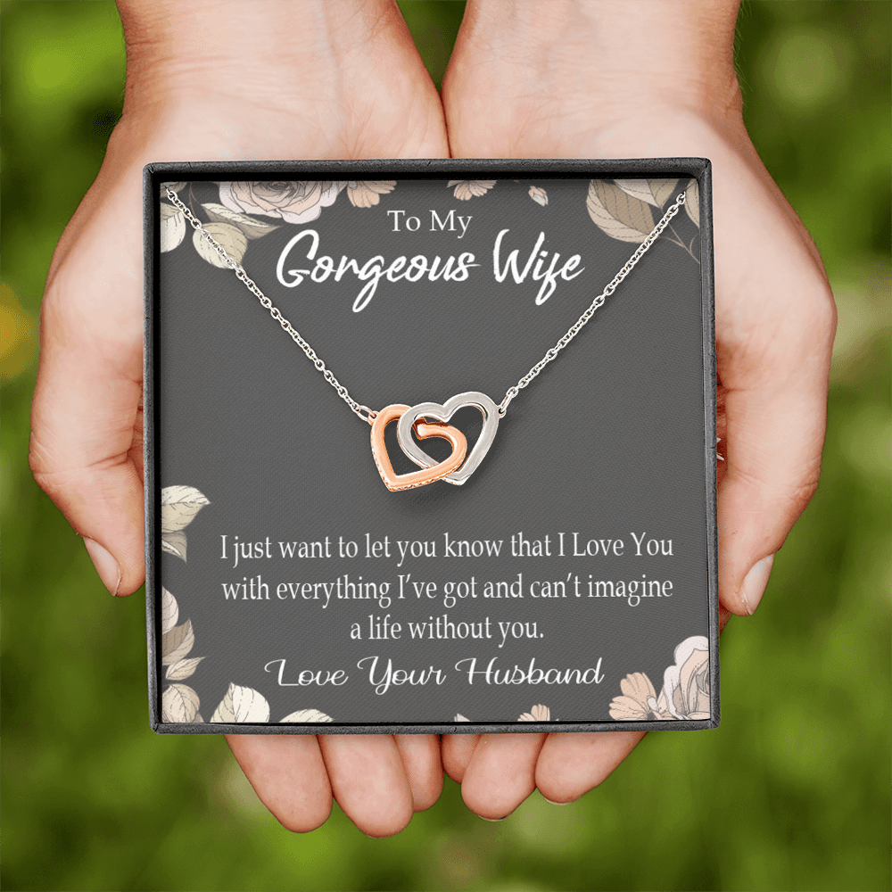 To My Wife Can’t Imagine a Life Without You Inseparable Necklace-Express Your Love Gifts