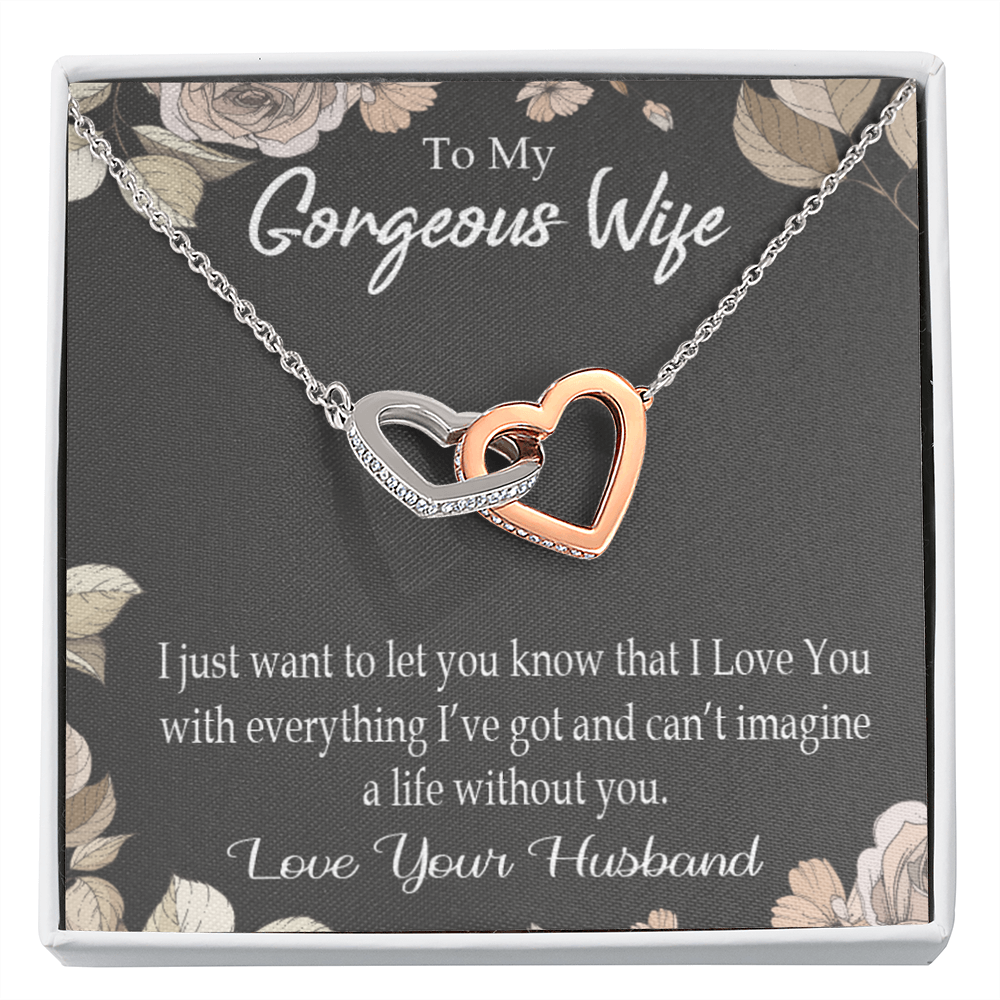 To My Wife Can’t Imagine a Life Without You Inseparable Necklace-Express Your Love Gifts