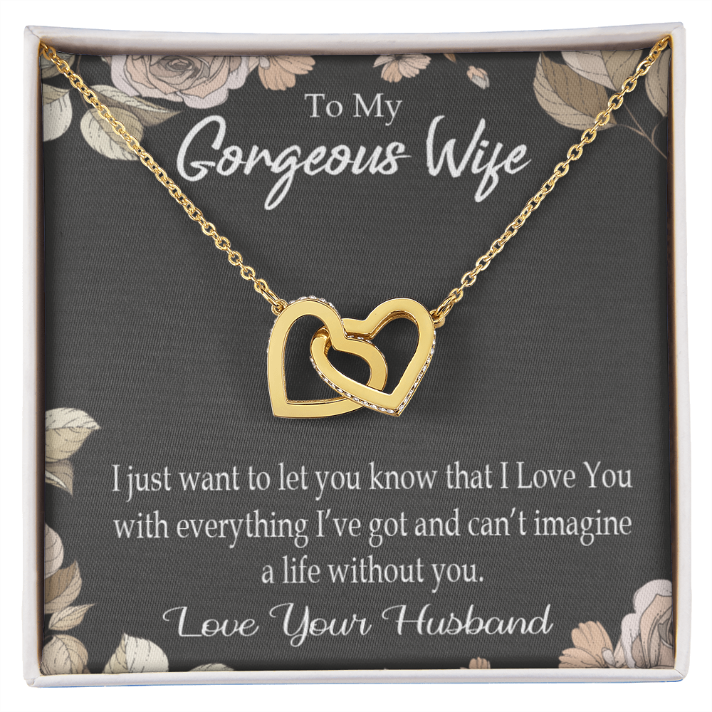 To My Wife Can’t Imagine a Life Without You Inseparable Necklace-Express Your Love Gifts