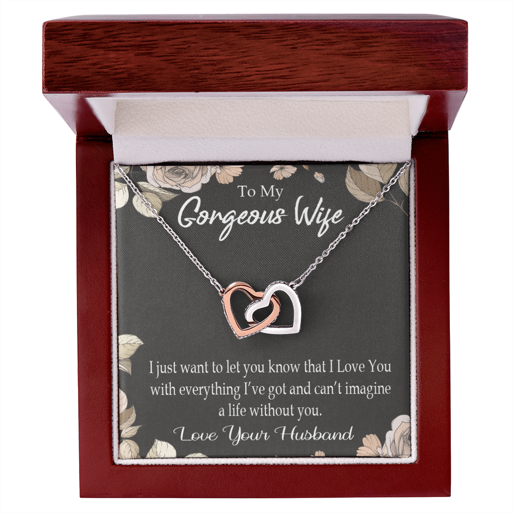 To My Wife Can’t Imagine a Life Without You Inseparable Necklace-Express Your Love Gifts