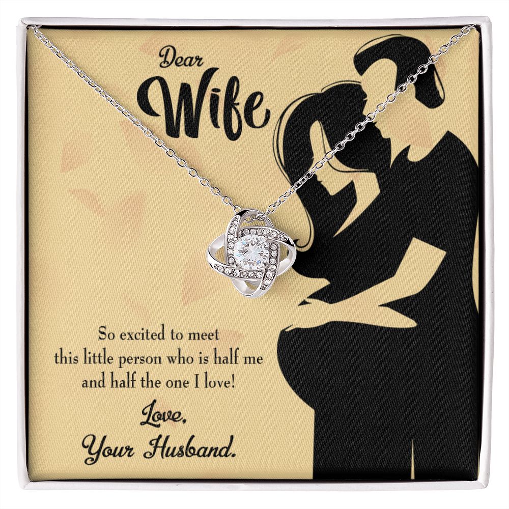 To My Wife Dear Wife Baby Coming Infinity Knot Necklace Message Card-Express Your Love Gifts
