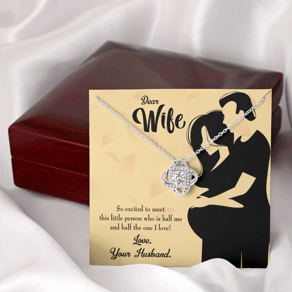 To My Wife Dear Wife Baby Coming Infinity Knot Necklace Message Card-Express Your Love Gifts