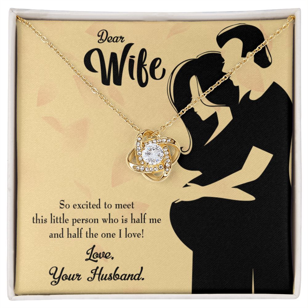 To My Wife Dear Wife Baby Coming Infinity Knot Necklace Message Card-Express Your Love Gifts