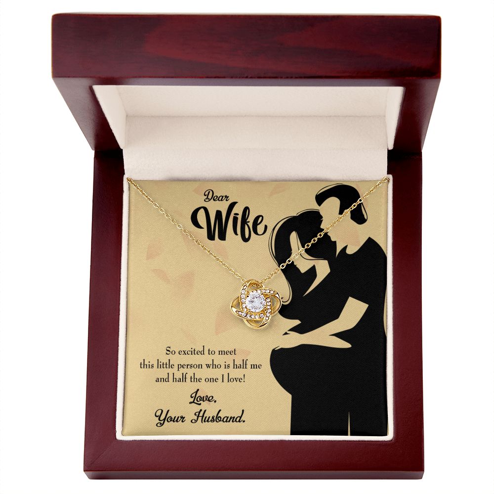 To My Wife Dear Wife Baby Coming Infinity Knot Necklace Message Card-Express Your Love Gifts