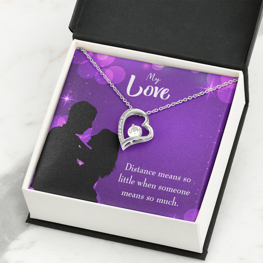 To My Wife Distance Means so Little Forever Necklace w Message Card-Express Your Love Gifts