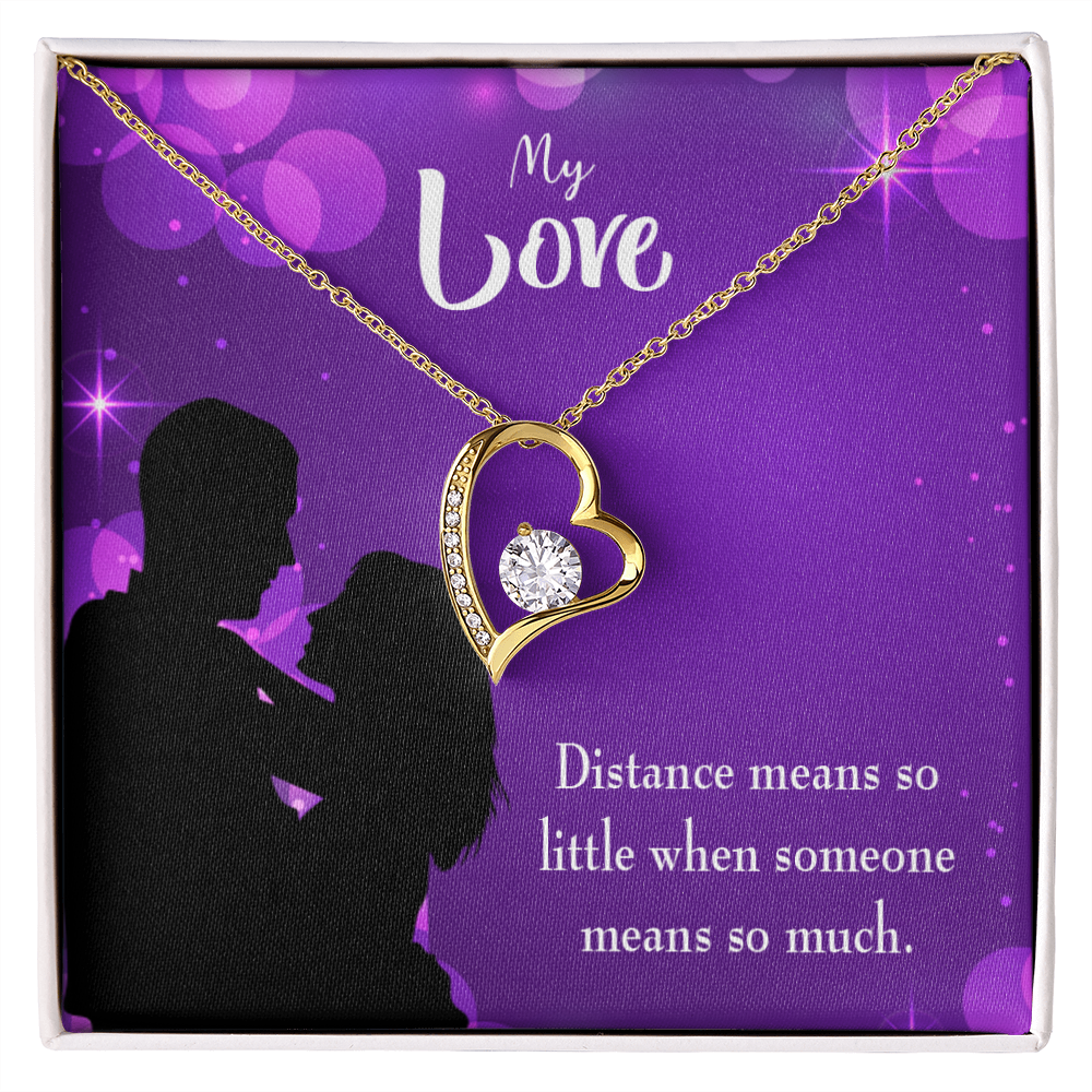 To My Wife Distance Means so Little Forever Necklace w Message Card-Express Your Love Gifts