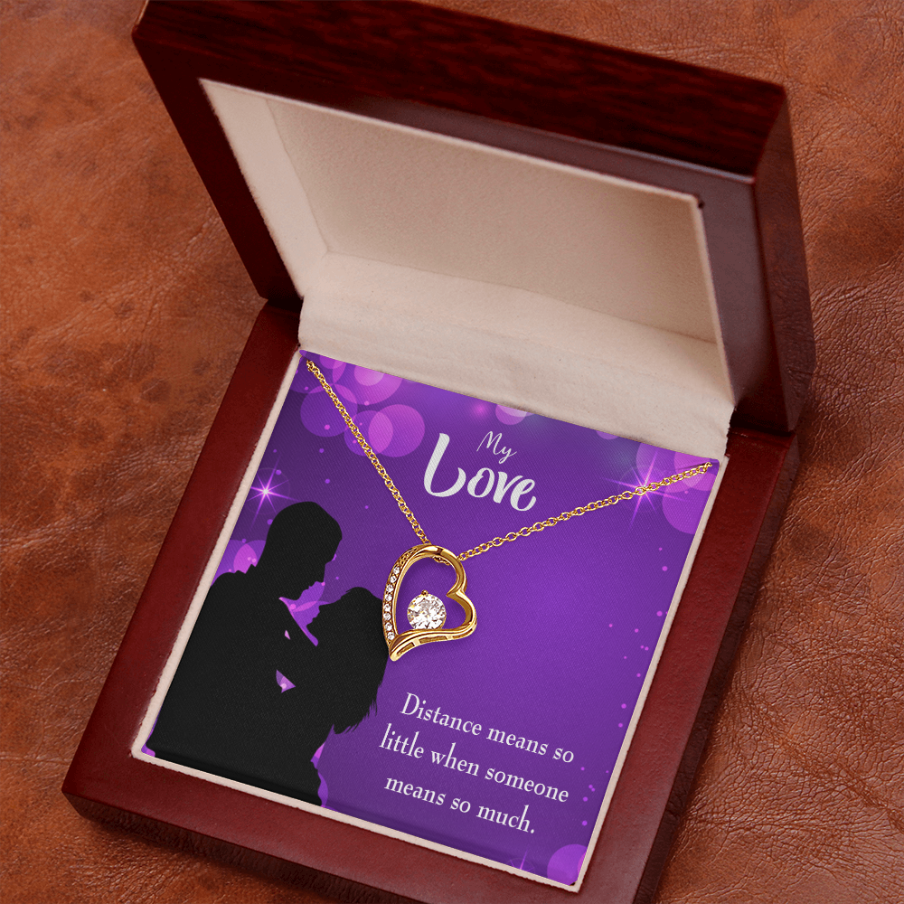 To My Wife Distance Means so Little Forever Necklace w Message Card-Express Your Love Gifts