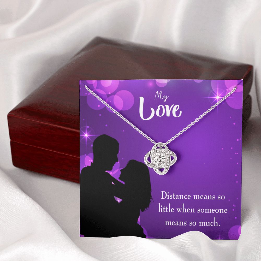 To My Wife Distance Means so Little Infinity Knot Necklace Message Card-Express Your Love Gifts