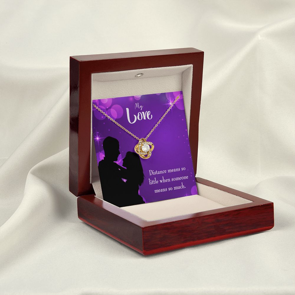 To My Wife Distance Means so Little Infinity Knot Necklace Message Card-Express Your Love Gifts