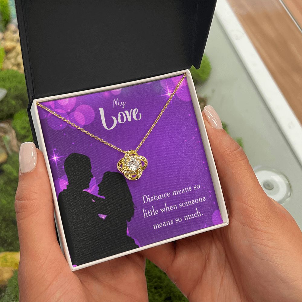 To My Wife Distance Means so Little Infinity Knot Necklace Message Card-Express Your Love Gifts