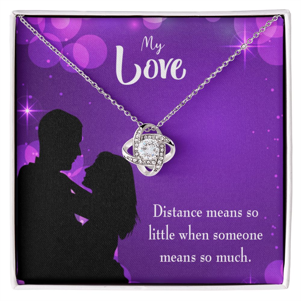 To My Wife Distance Means so Little Infinity Knot Necklace Message Card-Express Your Love Gifts