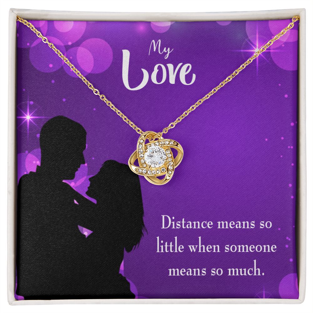 To My Wife Distance Means so Little Infinity Knot Necklace Message Card-Express Your Love Gifts