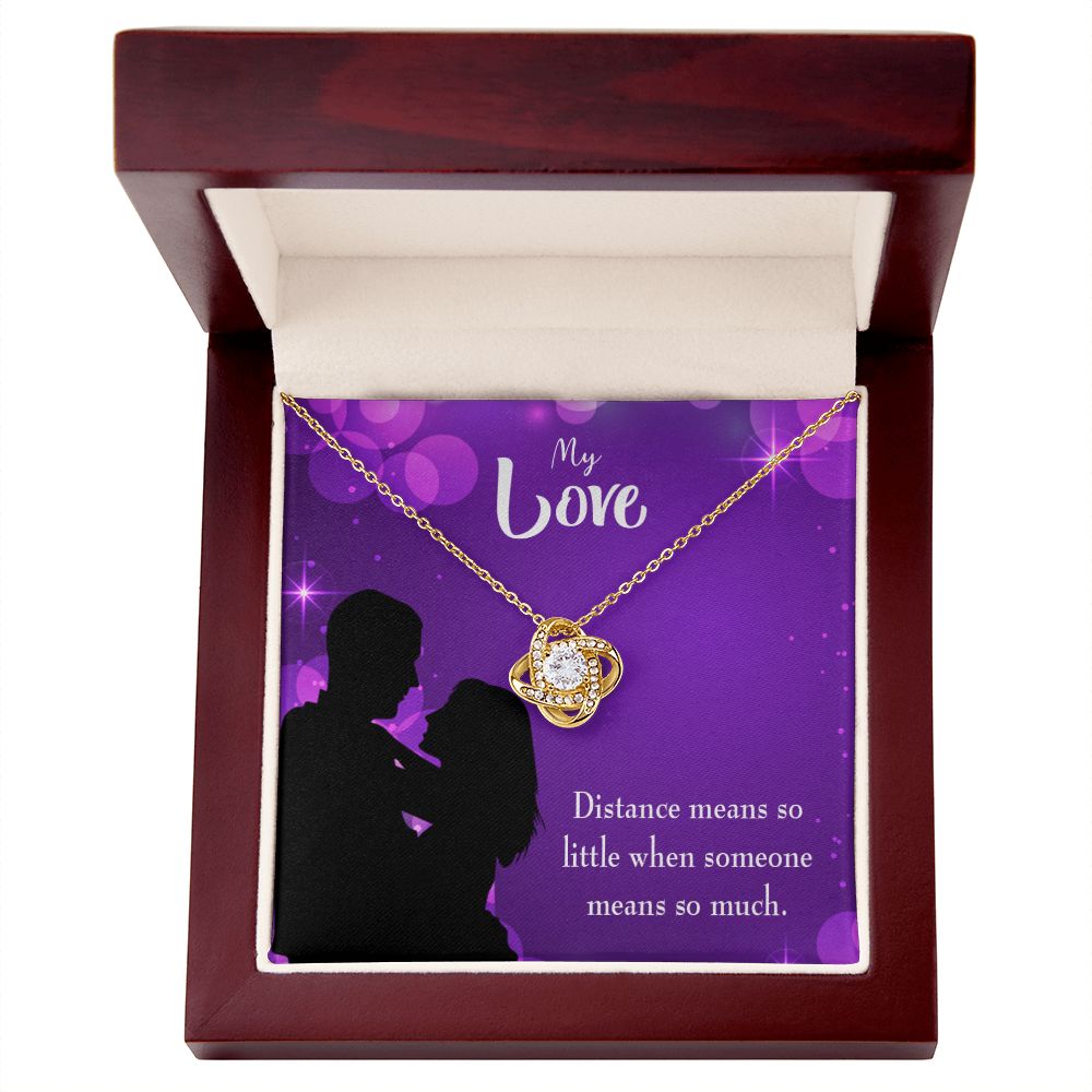 To My Wife Distance Means so Little Infinity Knot Necklace Message Card-Express Your Love Gifts