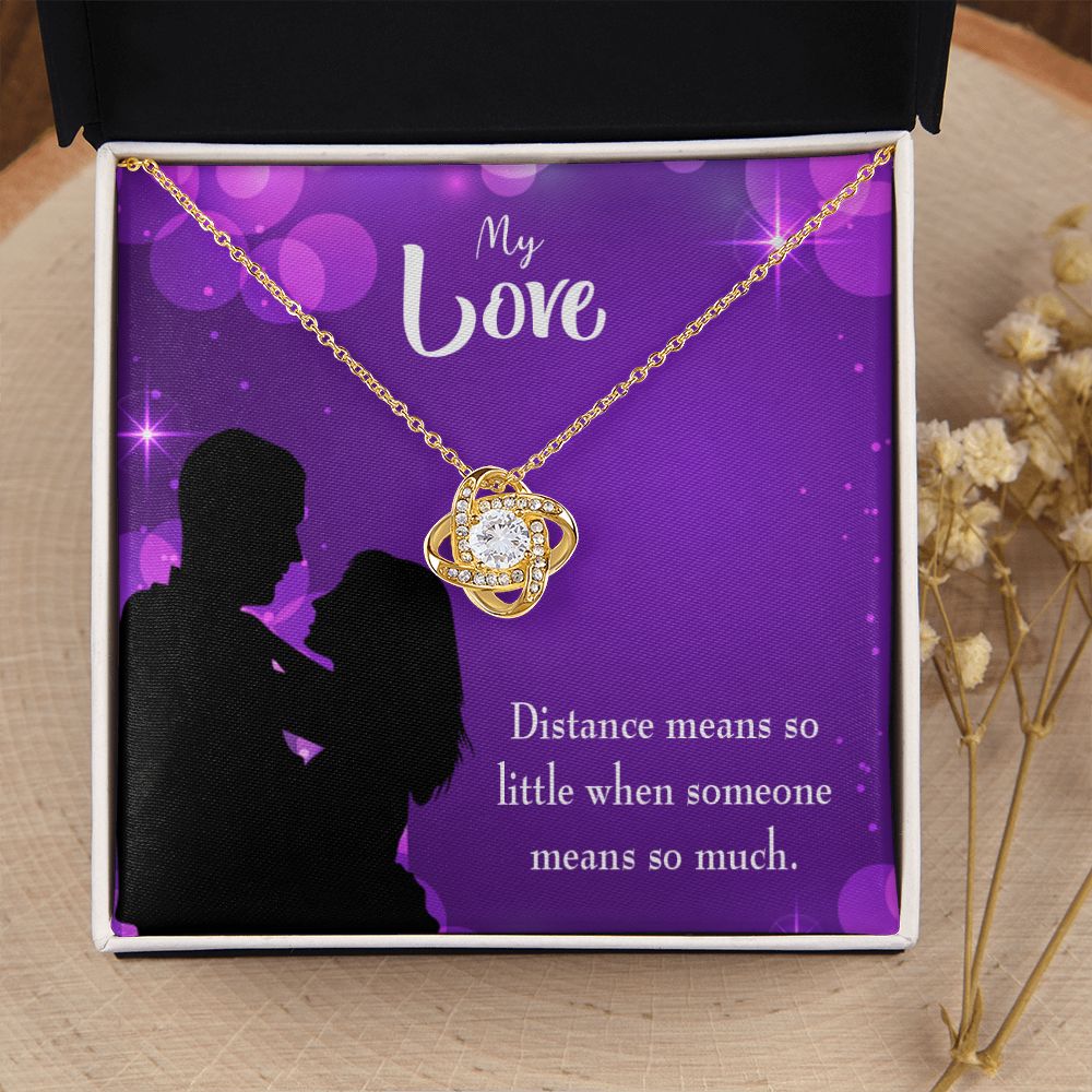 To My Wife Distance Means so Little Infinity Knot Necklace Message Card-Express Your Love Gifts