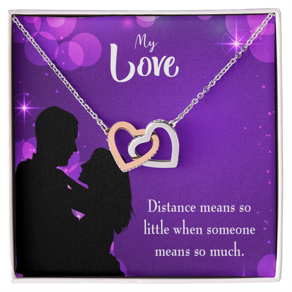 To My Wife Distance Means so Little Inseparable Necklace-Express Your Love Gifts