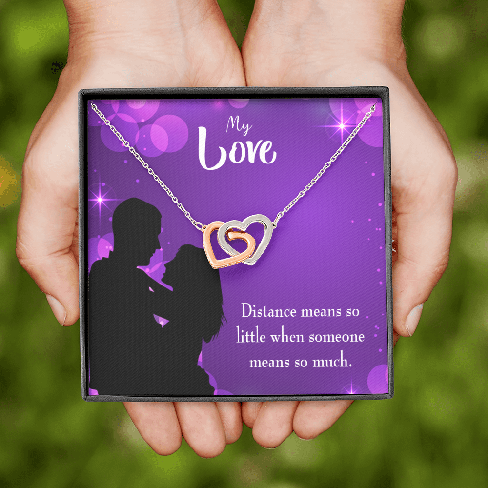 To My Wife Distance Means so Little Inseparable Necklace-Express Your Love Gifts