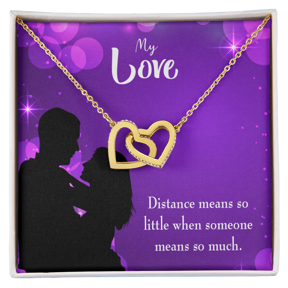 To My Wife Distance Means so Little Inseparable Necklace-Express Your Love Gifts