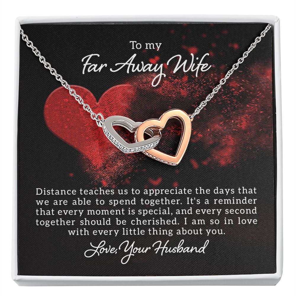 To My Wife Distance Teaches Us Inseparable Necklace-Express Your Love Gifts
