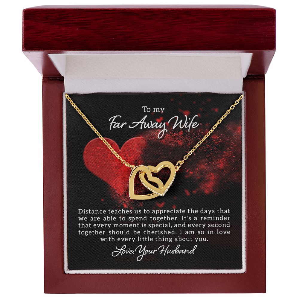 To My Wife Distance Teaches Us Inseparable Necklace-Express Your Love Gifts