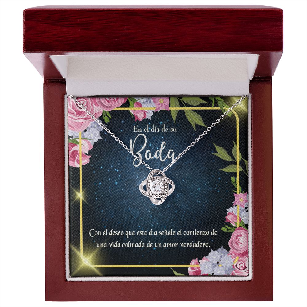 To My Wife En el día de su Boda Infinity Knot Necklace Message Card-Express Your Love Gifts