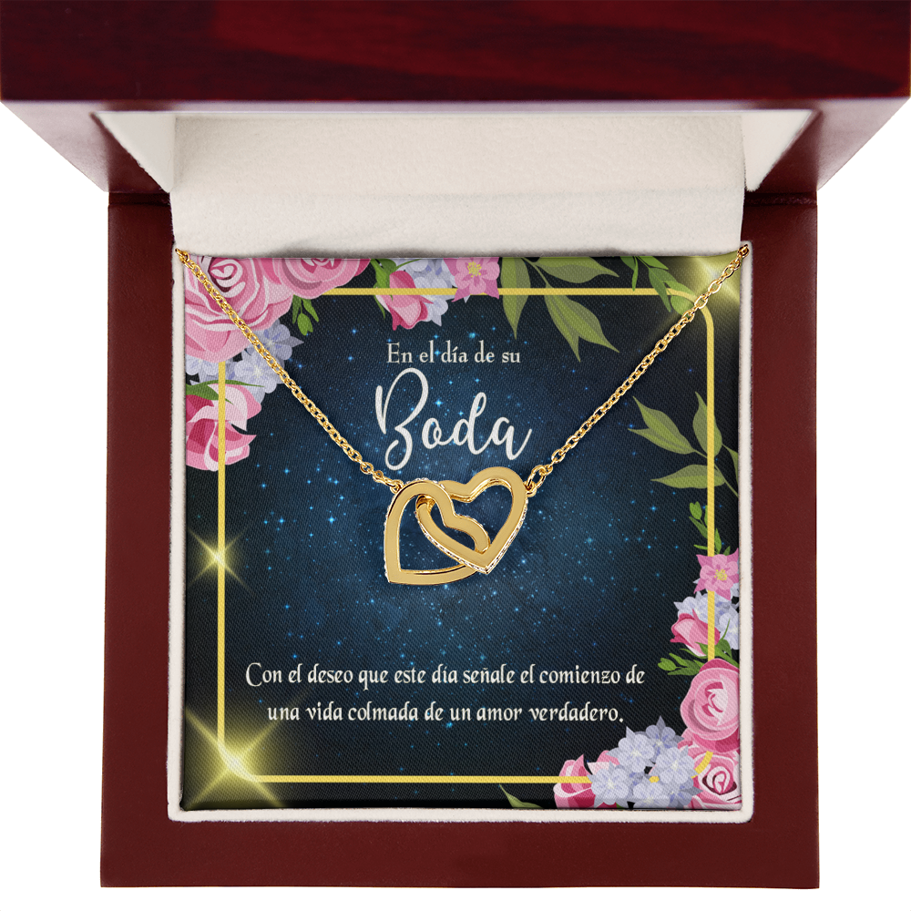 To My Wife En el día de su Boda Inseparable Necklace-Express Your Love Gifts