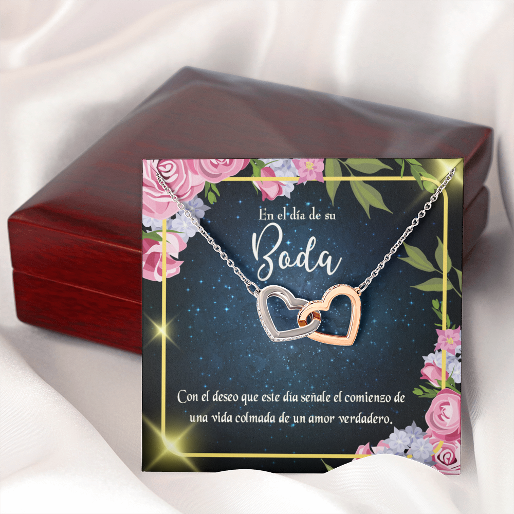 To My Wife En el día de su Boda Inseparable Necklace-Express Your Love Gifts