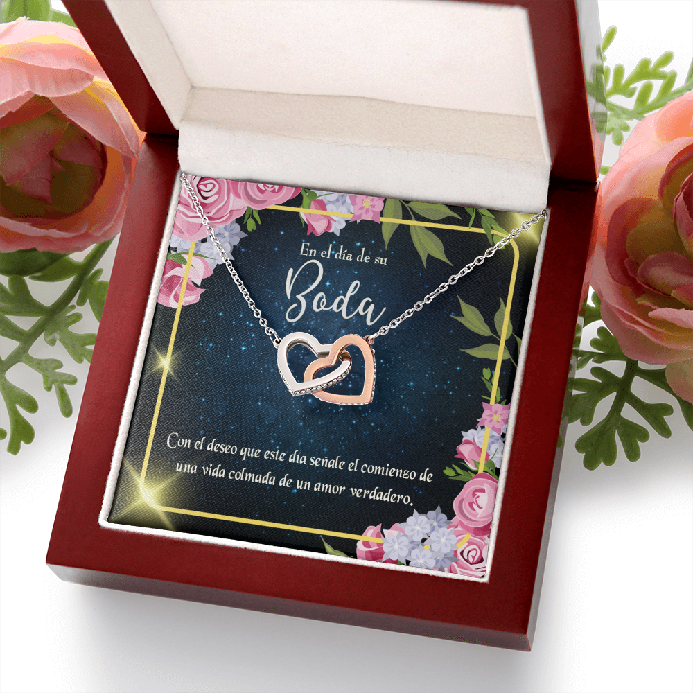 To My Wife En el día de su Boda Inseparable Necklace-Express Your Love Gifts