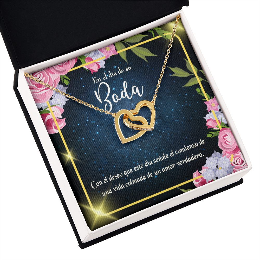 To My Wife En el día de su Boda Inseparable Necklace-Express Your Love Gifts