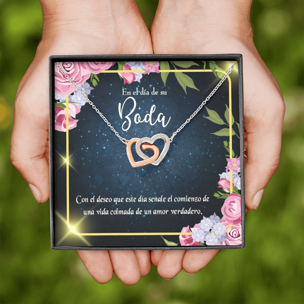 To My Wife En el día de su Boda Inseparable Necklace-Express Your Love Gifts