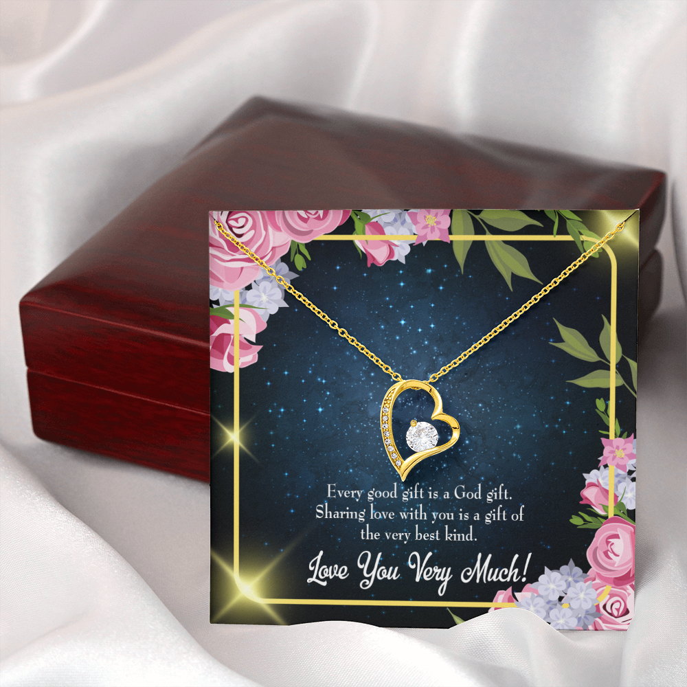 To My Wife Every Good Gift Forever Necklace w Message Card-Express Your Love Gifts