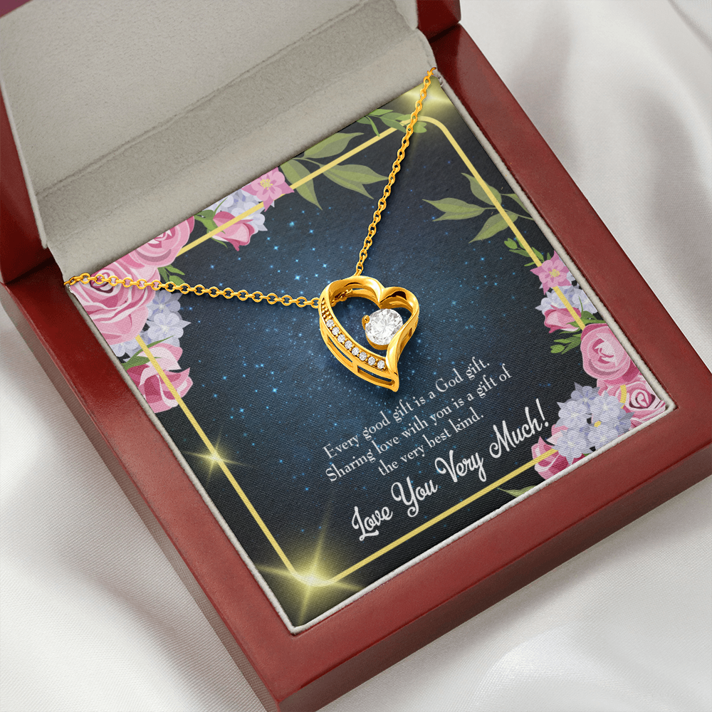 To My Wife Every Good Gift Forever Necklace w Message Card-Express Your Love Gifts