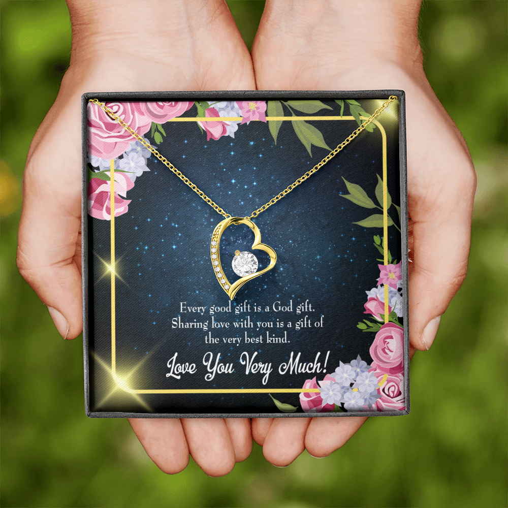 To My Wife Every Good Gift Forever Necklace w Message Card-Express Your Love Gifts