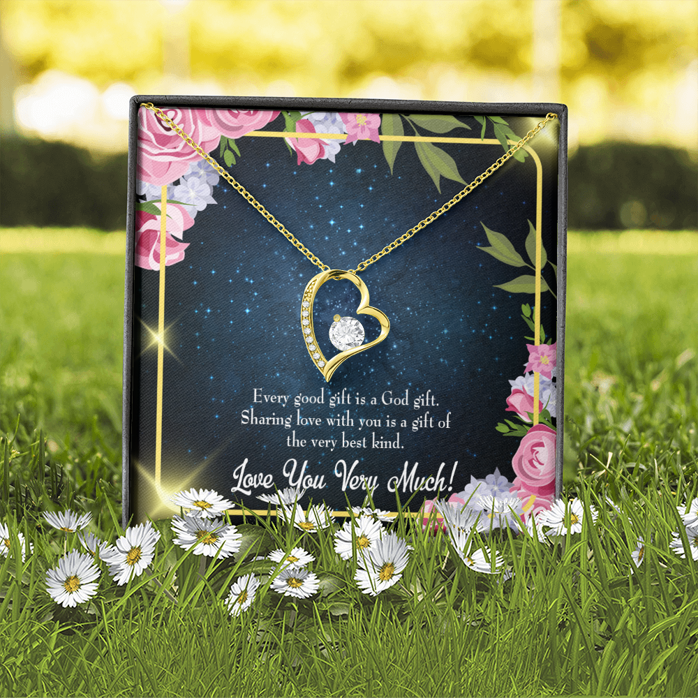 To My Wife Every Good Gift Forever Necklace w Message Card-Express Your Love Gifts