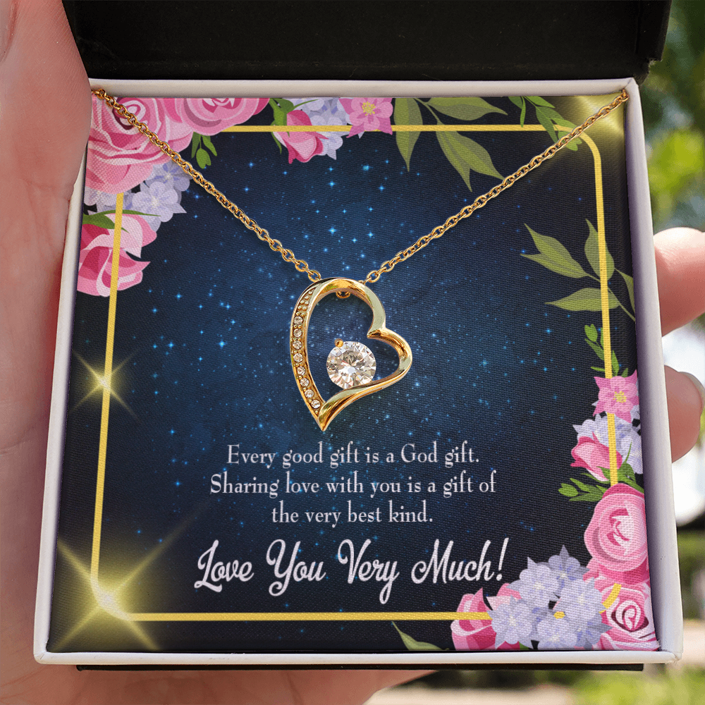 To My Wife Every Good Gift Forever Necklace w Message Card-Express Your Love Gifts