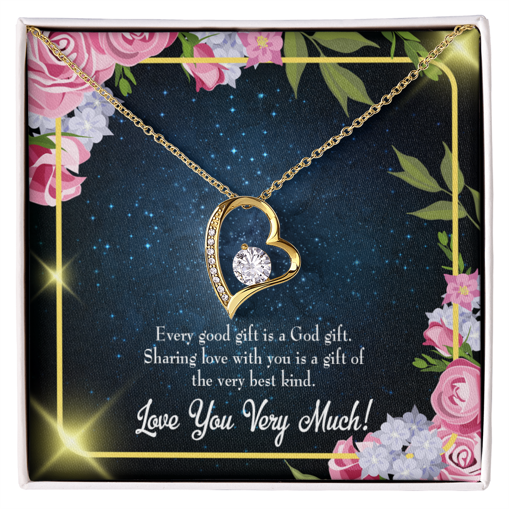 To My Wife Every Good Gift Forever Necklace w Message Card-Express Your Love Gifts