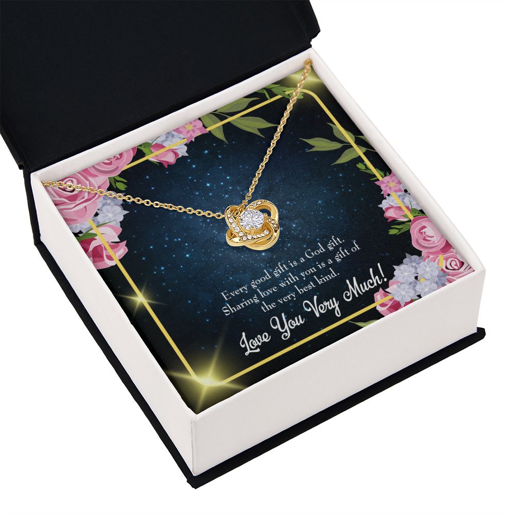 To My Wife Every Good Gift Infinity Knot Necklace Message Card-Express Your Love Gifts