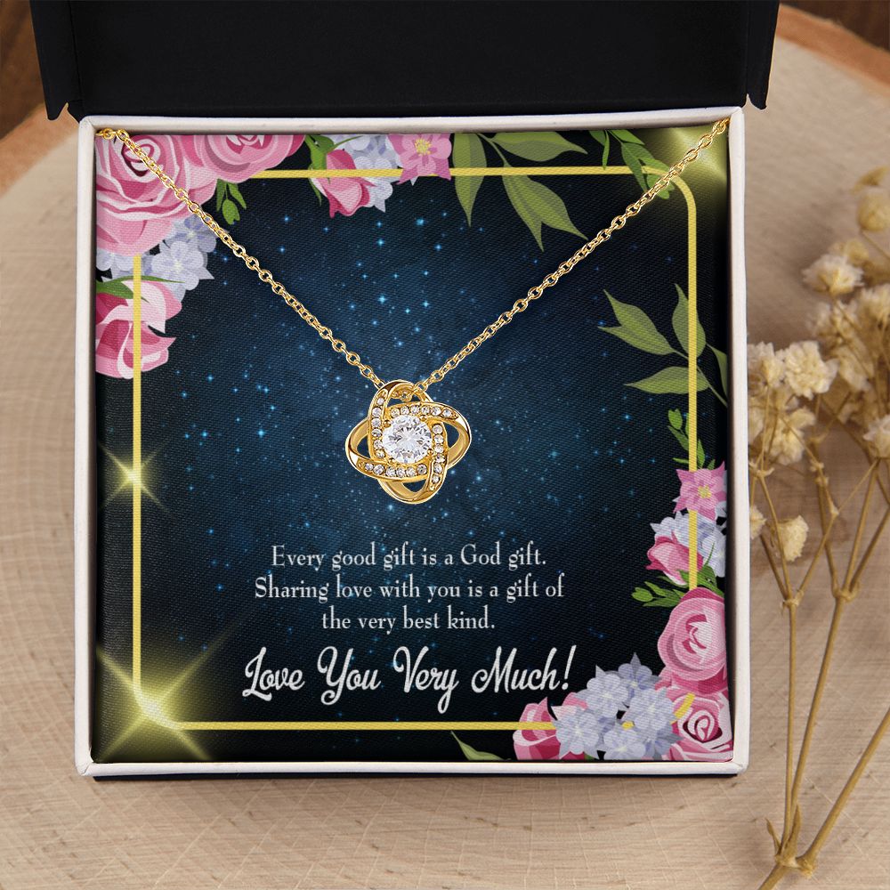 To My Wife Every Good Gift Infinity Knot Necklace Message Card-Express Your Love Gifts