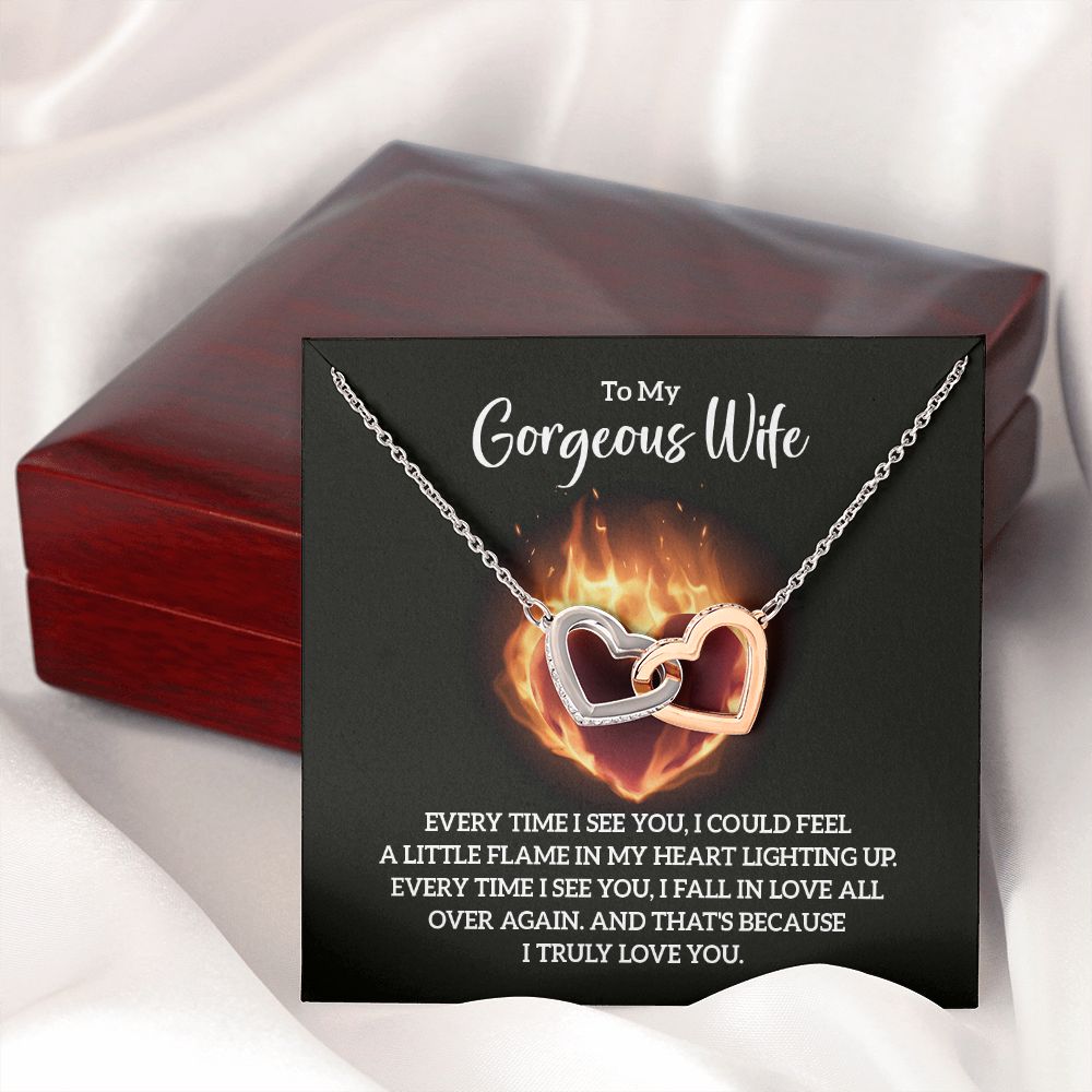 To My Wife Every Time I See You Inseparable Necklace-Express Your Love Gifts